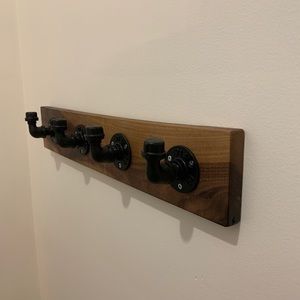 Handcrafted rustic industrial coat hook